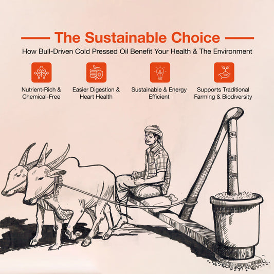 The Sustainable Choice: How Bull-Driven Cold Pressed Oils Benefit Your Health