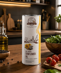 Desi Naturals Bull-Driven Cold Pressed Sunflower Oil – Pure, Nutrient-Rich & Heart-Healthy